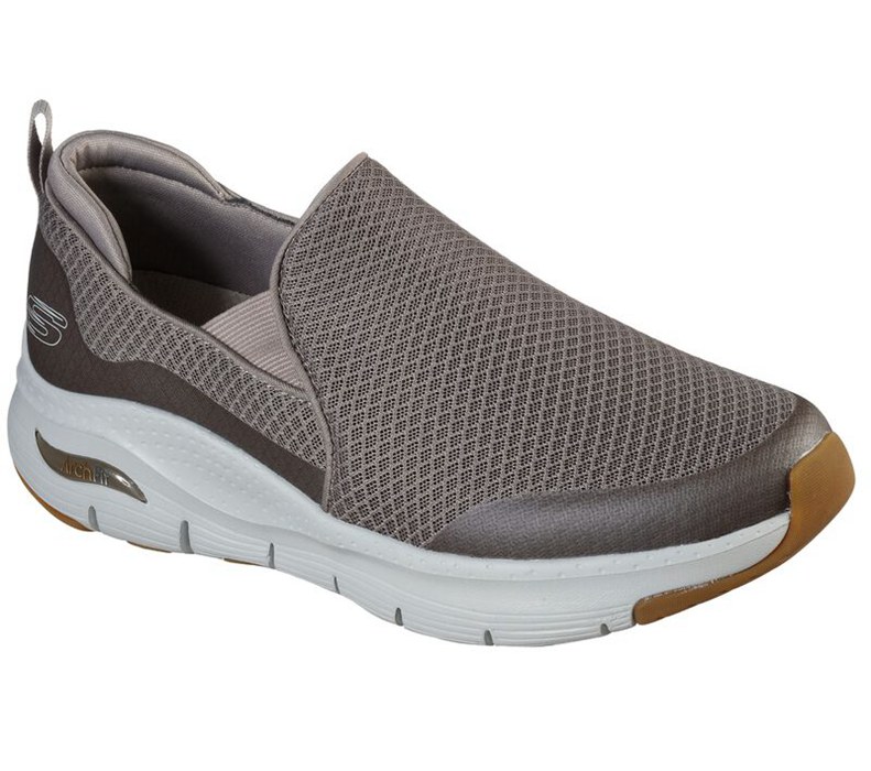 Skechers Herr Mörk Grå Slip On - Arch Fit - Banlin - Sverige (GBOUK-8430)